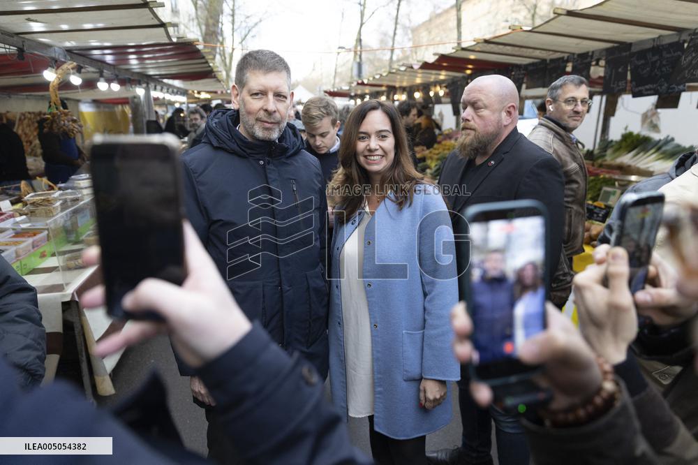 Paris Mayor Candidate Sarah Knafo Campaigning - France