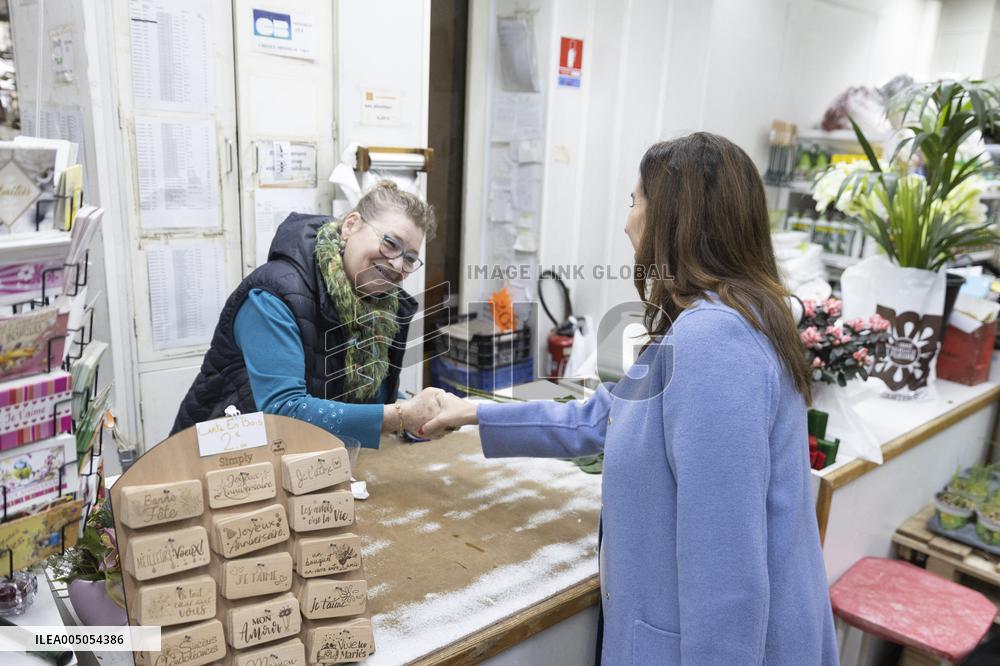 Paris Mayor Candidate Sarah Knafo Campaigning - France