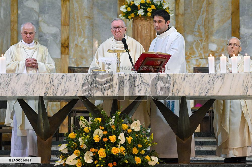 Cardinal Pietro Parolin At Eucharistic Celebration - Rome