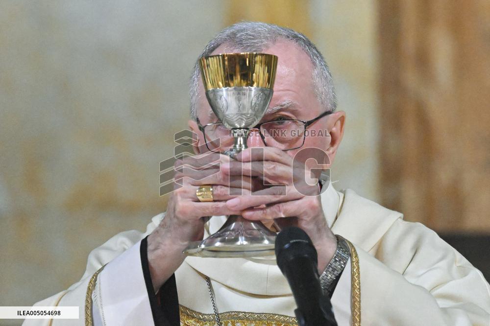 Cardinal Pietro Parolin At Eucharistic Celebration - Rome