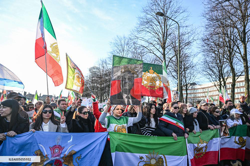 Protest March In Solidarity With Iranian People - The Hague