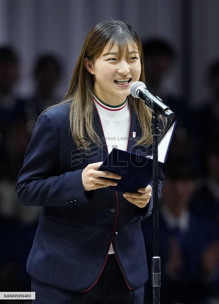 Athletes attend pep rally ahead of Olympics