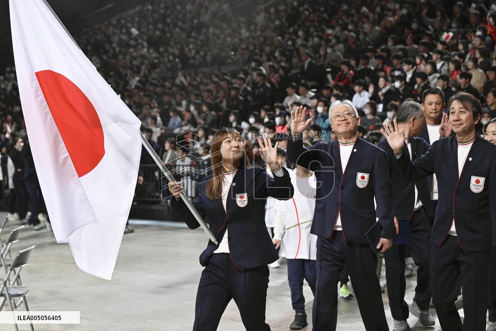 Athletes attend pep rally ahead of Olympics