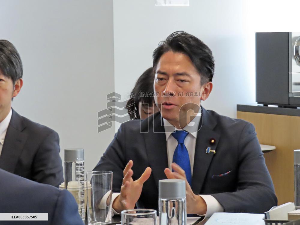 Japan defense chief visits U.S tech company in Washington