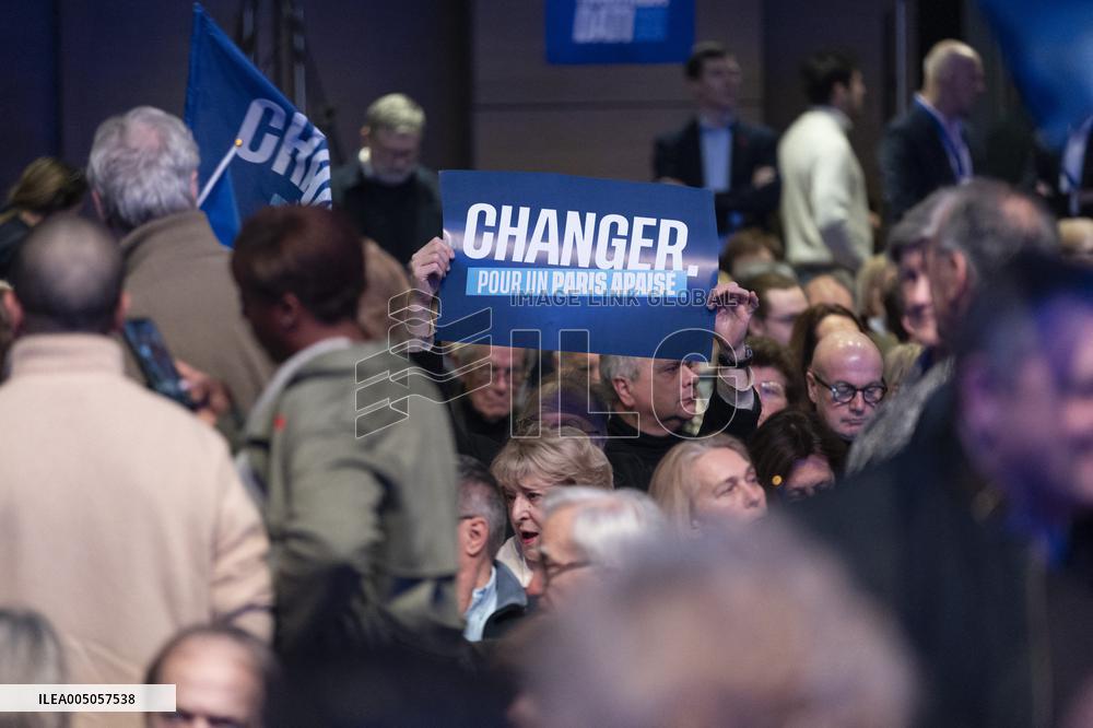 Rachida Dati Campaign Meeting at Mutualite - Paris