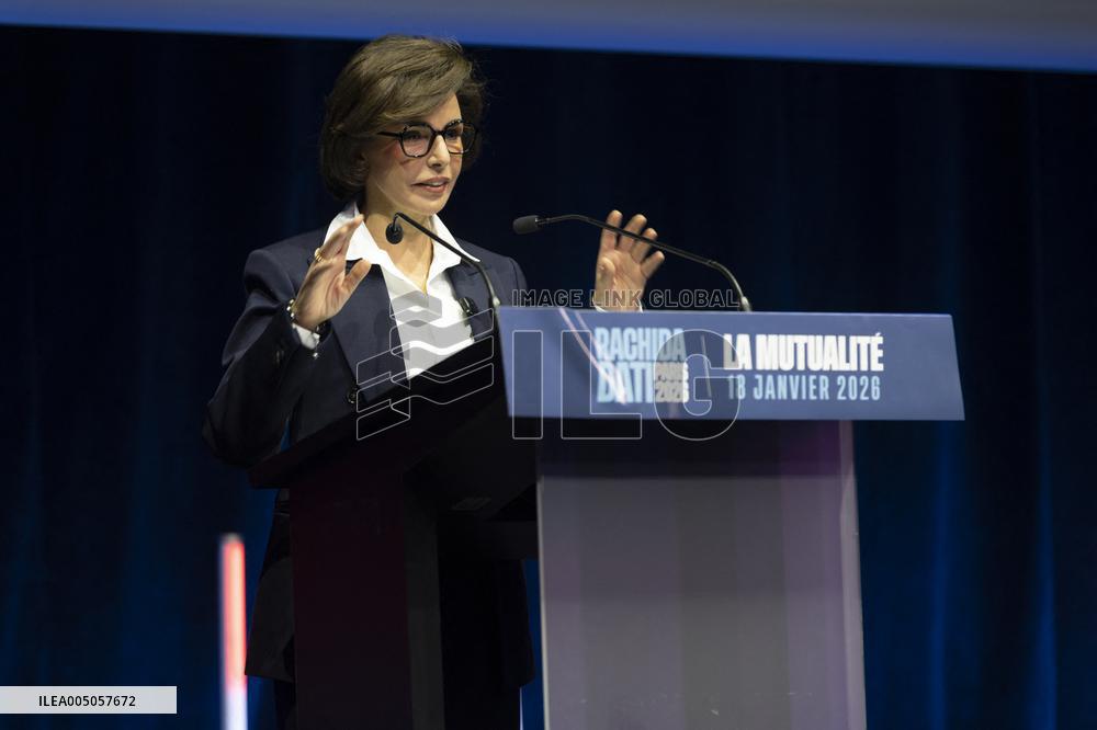 Rachida Dati Campaign Meeting at Mutualite - Paris