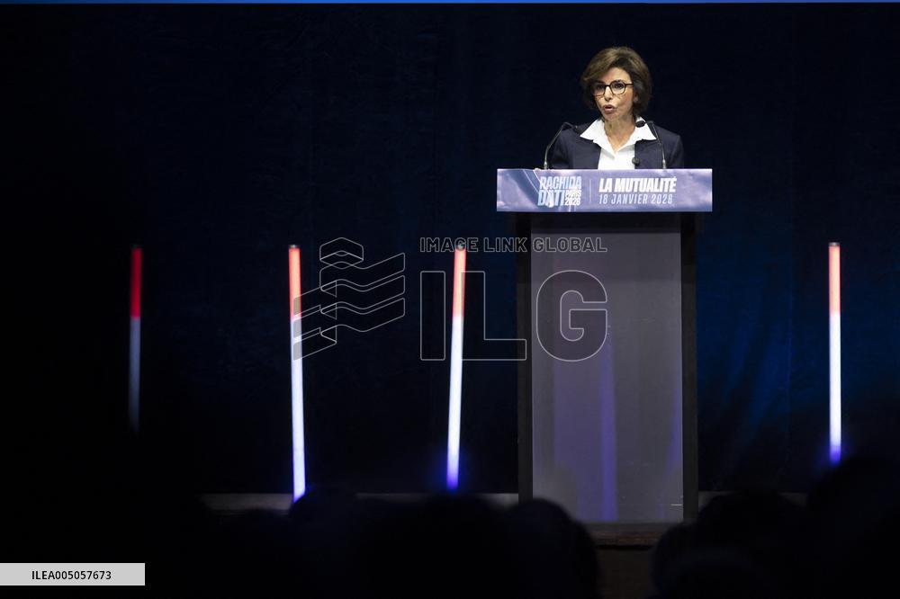 Rachida Dati Campaign Meeting at Mutualite - Paris