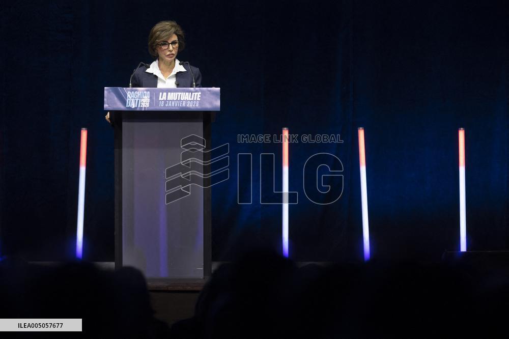 Rachida Dati Campaign Meeting at Mutualite - Paris