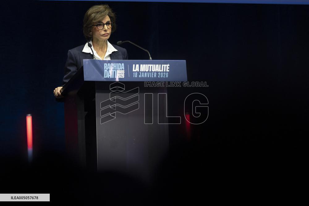 Rachida Dati Campaign Meeting at Mutualite - Paris