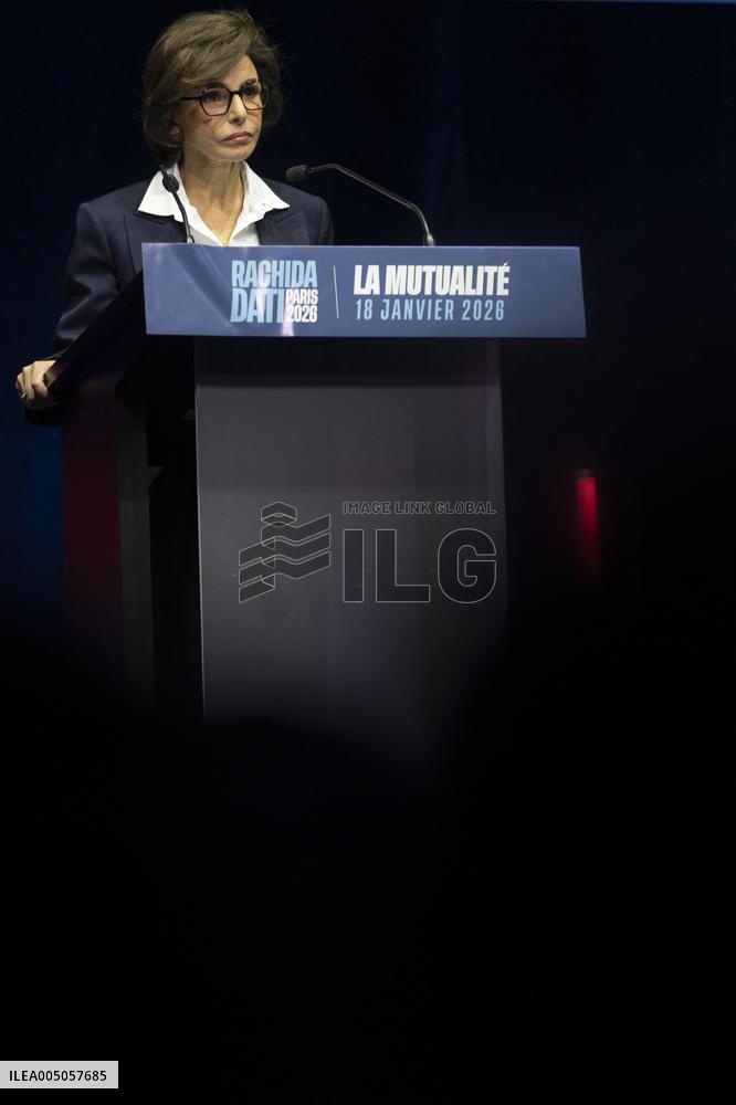 Rachida Dati Campaign Meeting at Mutualite - Paris