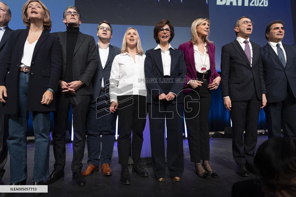 Rachida Dati Campaign Meeting at Mutualite - Paris