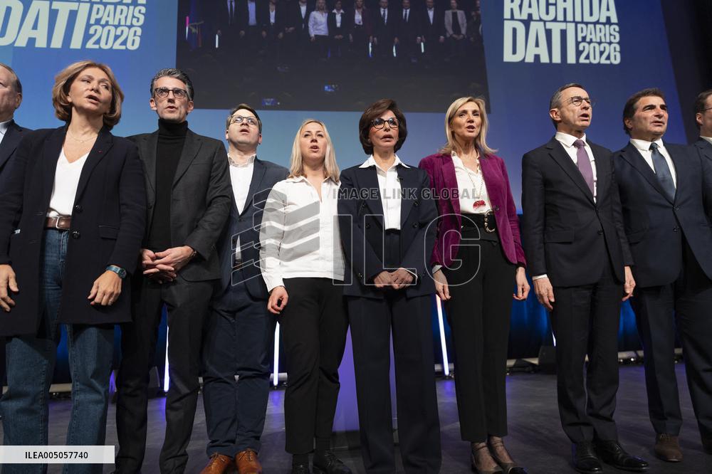 Rachida Dati Campaign Meeting at Mutualite - Paris