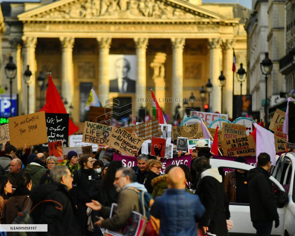 Demonstration Against Repression in Iran - Paris