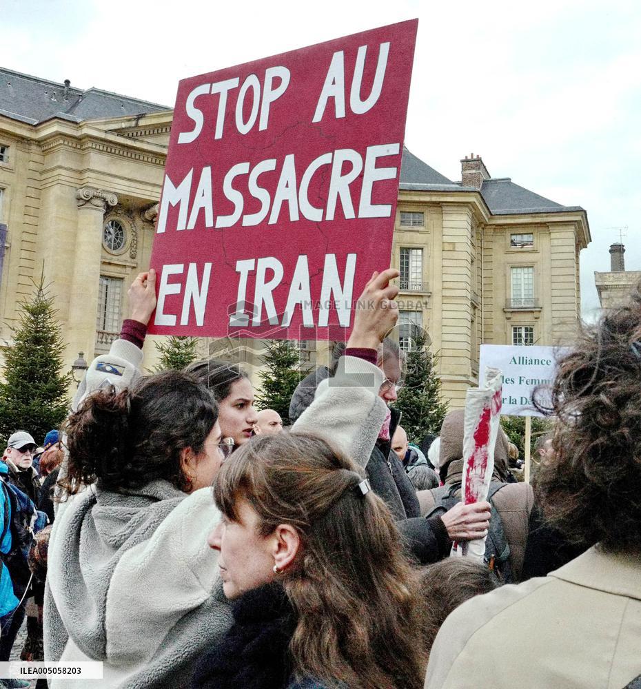 Demonstration Against Repression in Iran - Paris