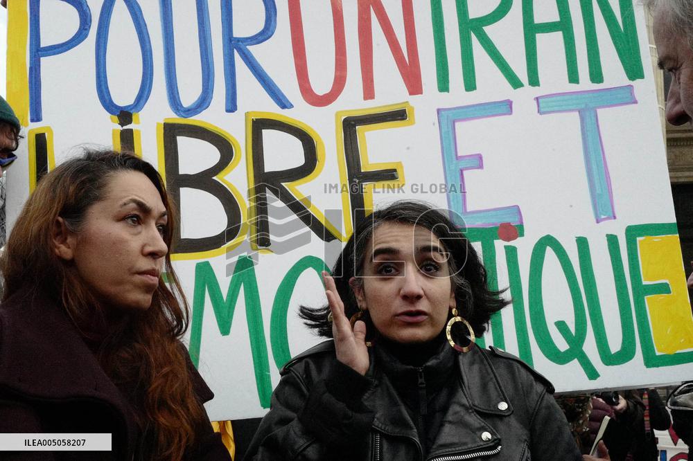Demonstration Against Repression in Iran - Paris