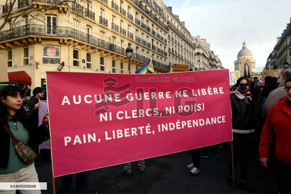 Demonstration Against Repression in Iran - Paris