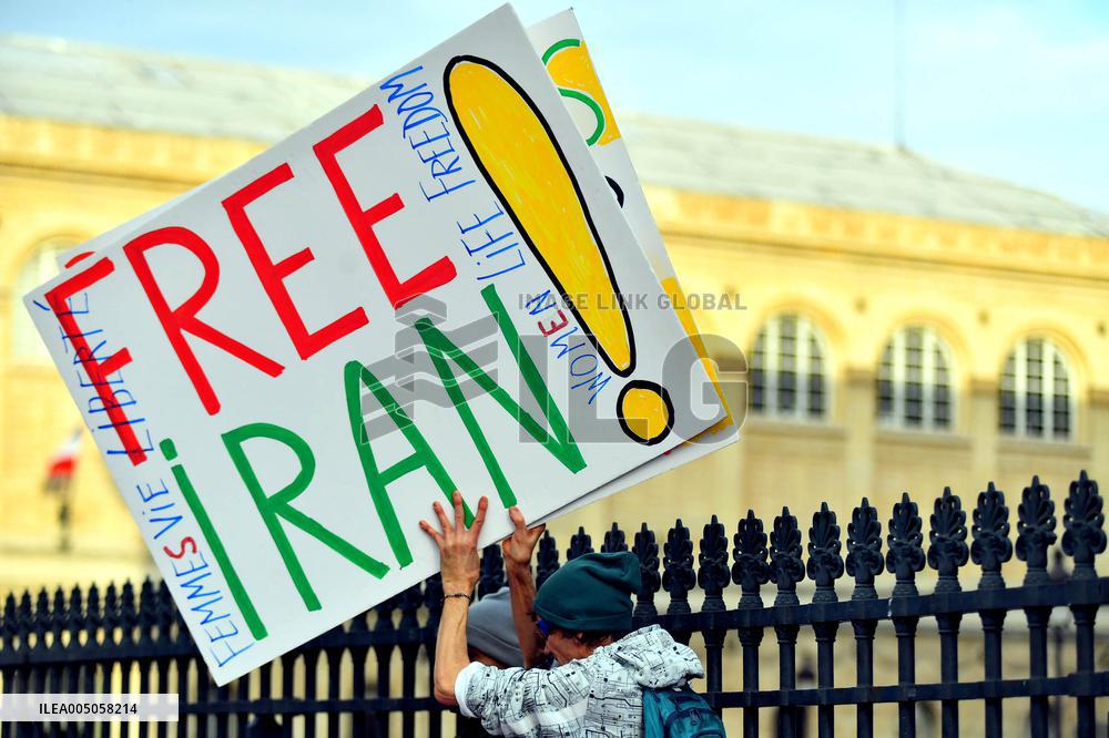 Demonstration Against Repression in Iran - Paris