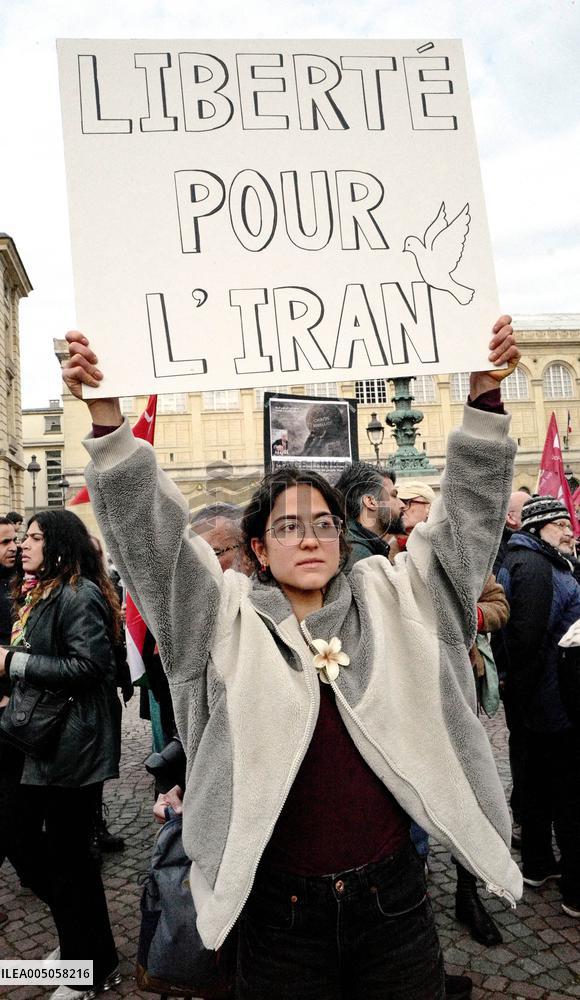 Demonstration Against Repression in Iran - Paris