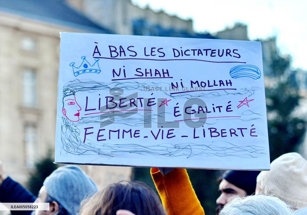 Demonstration Against Repression in Iran - Paris