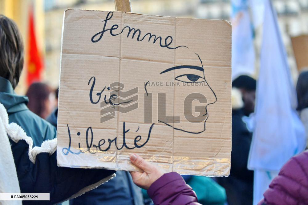 Demonstration Against Repression in Iran - Paris
