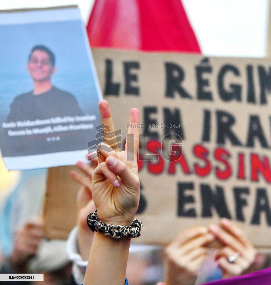 Demonstration Against Repression in Iran - Paris