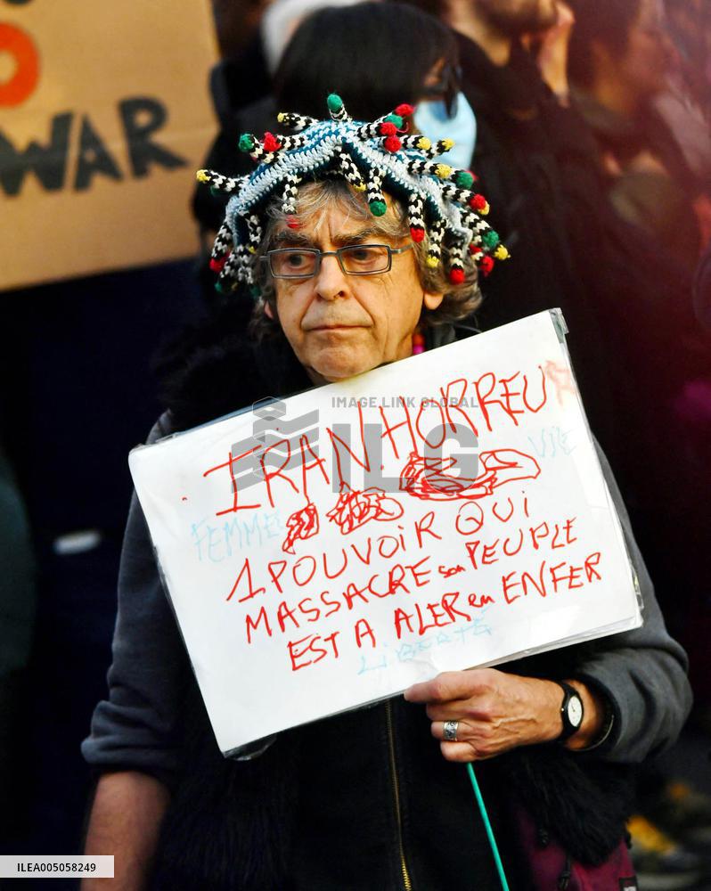 Demonstration Against Repression in Iran - Paris