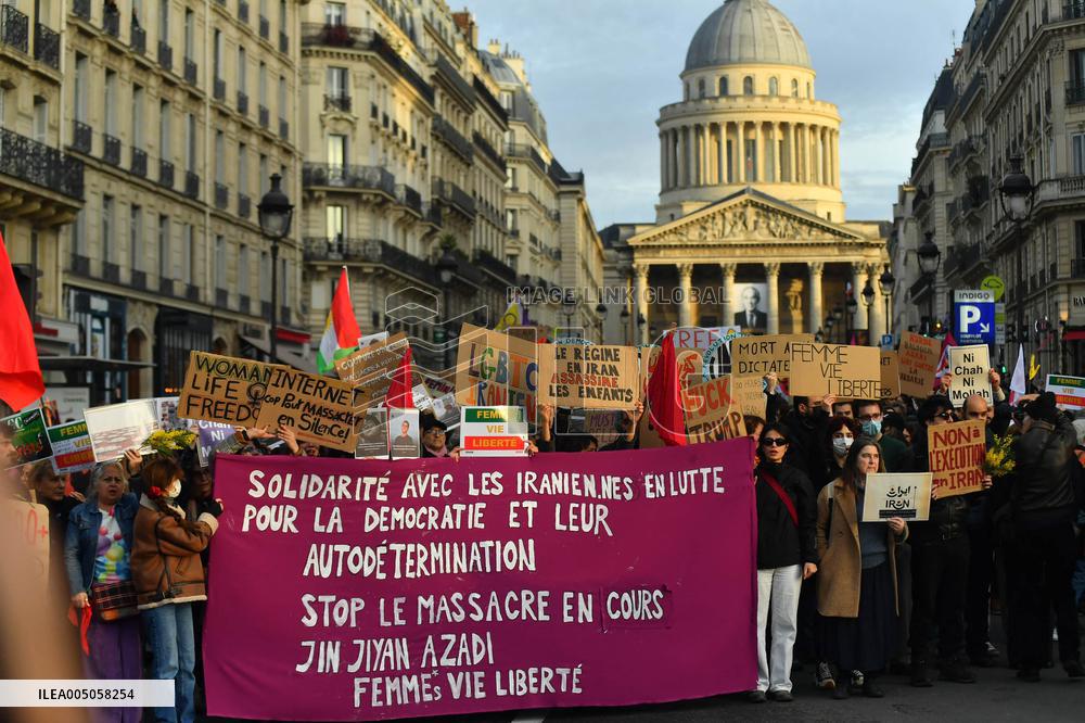 Demonstration Against Repression in Iran - Paris