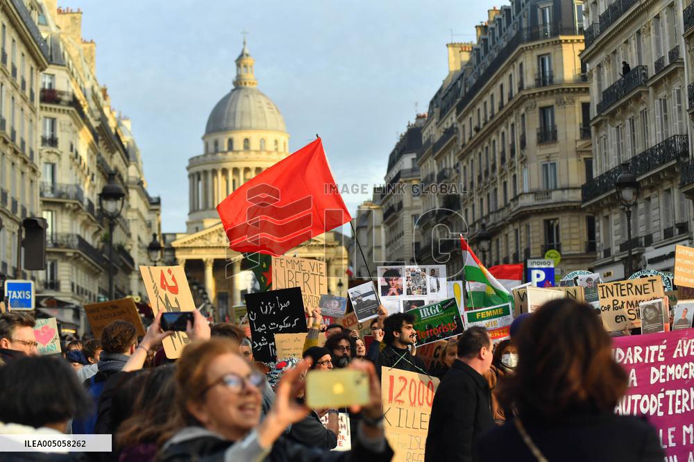 Demonstration Against Repression in Iran - Paris