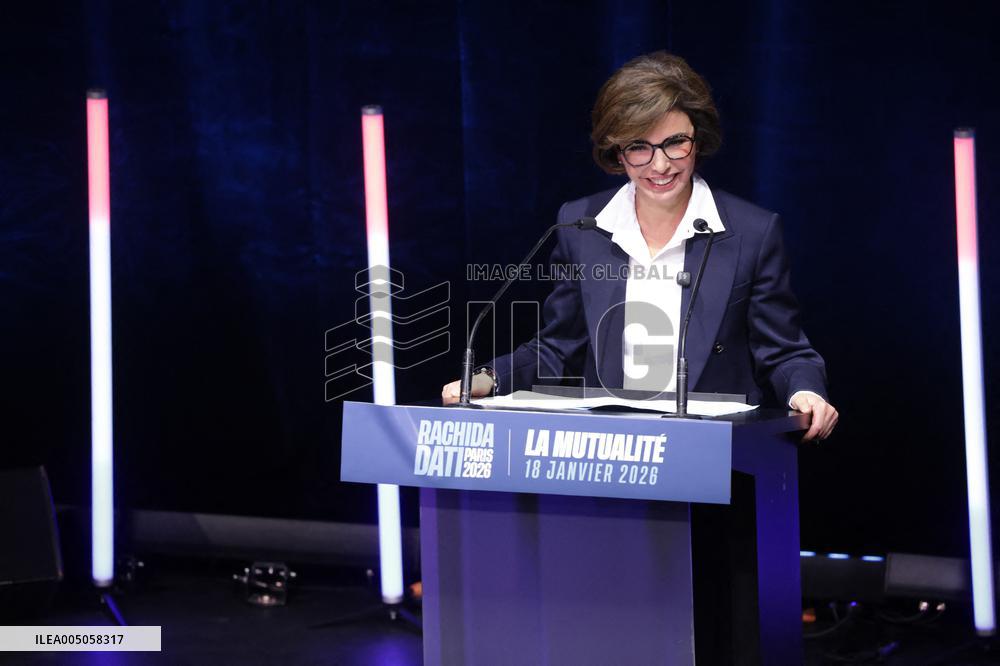 Campaign Launch Meeting for Rachida Dati - Paris