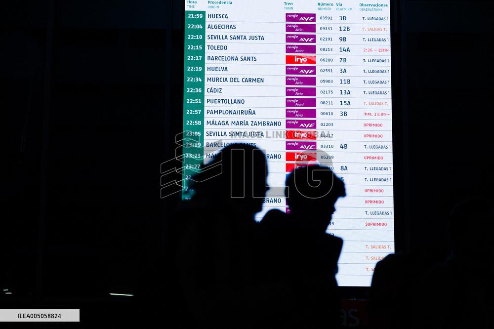 AVE Train Traffic Suspended In Madrid - Spain