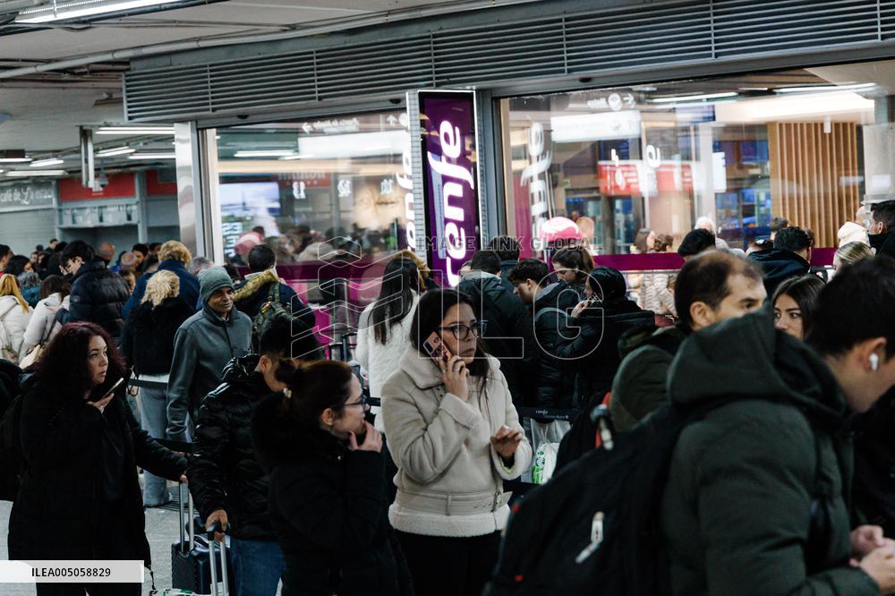 AVE Train Traffic Suspended In Madrid - Spain