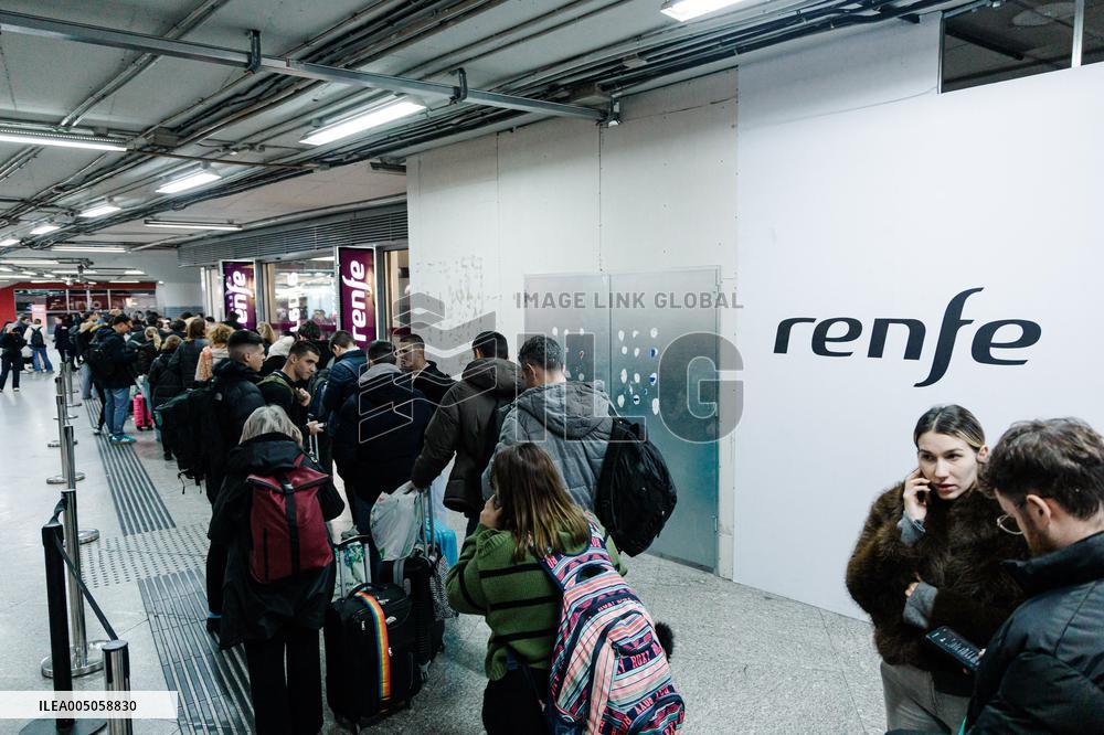 AVE Train Traffic Suspended In Madrid - Spain