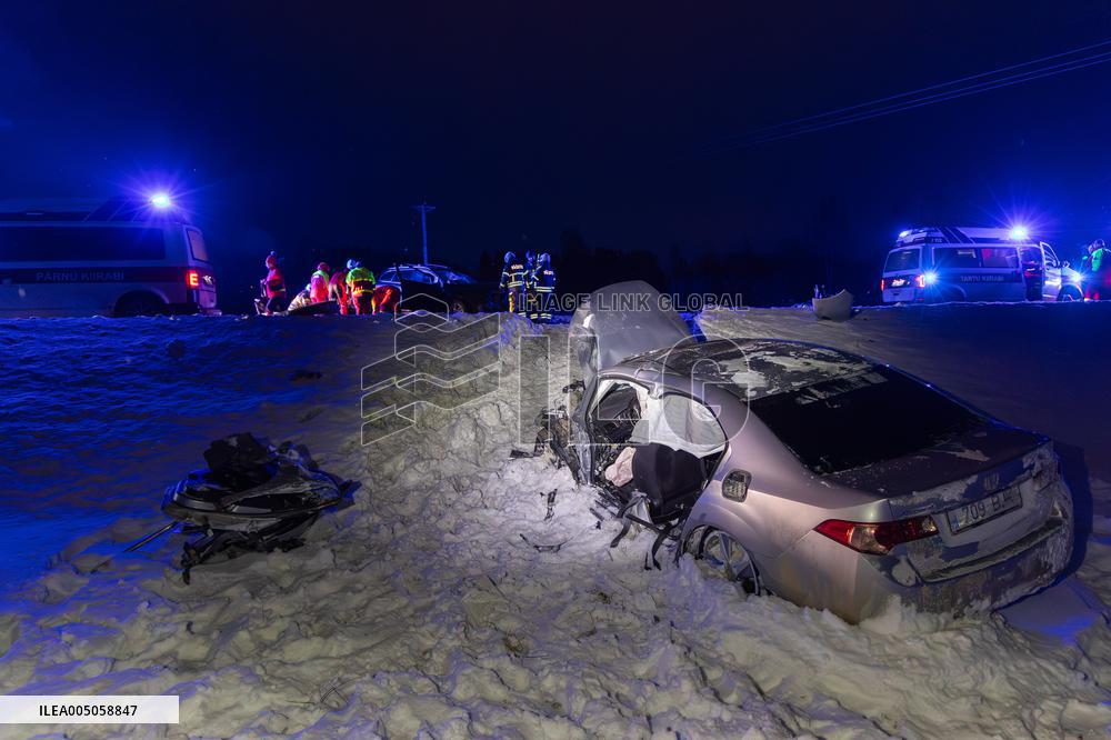 Wintry traffic conditions