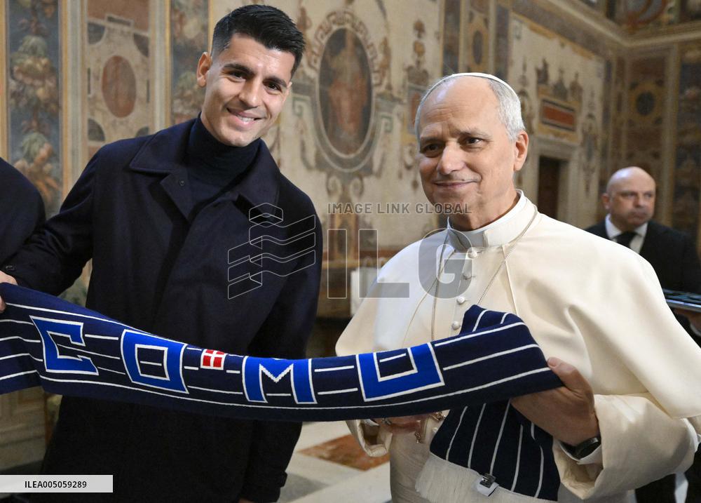 Pope Leo XIV Meets Members of Como Football Club - Vatican