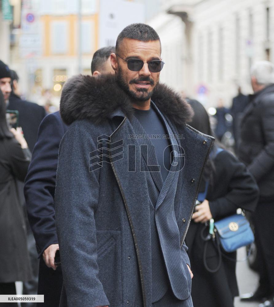 MFW - Ricky Martin Leaves Armani