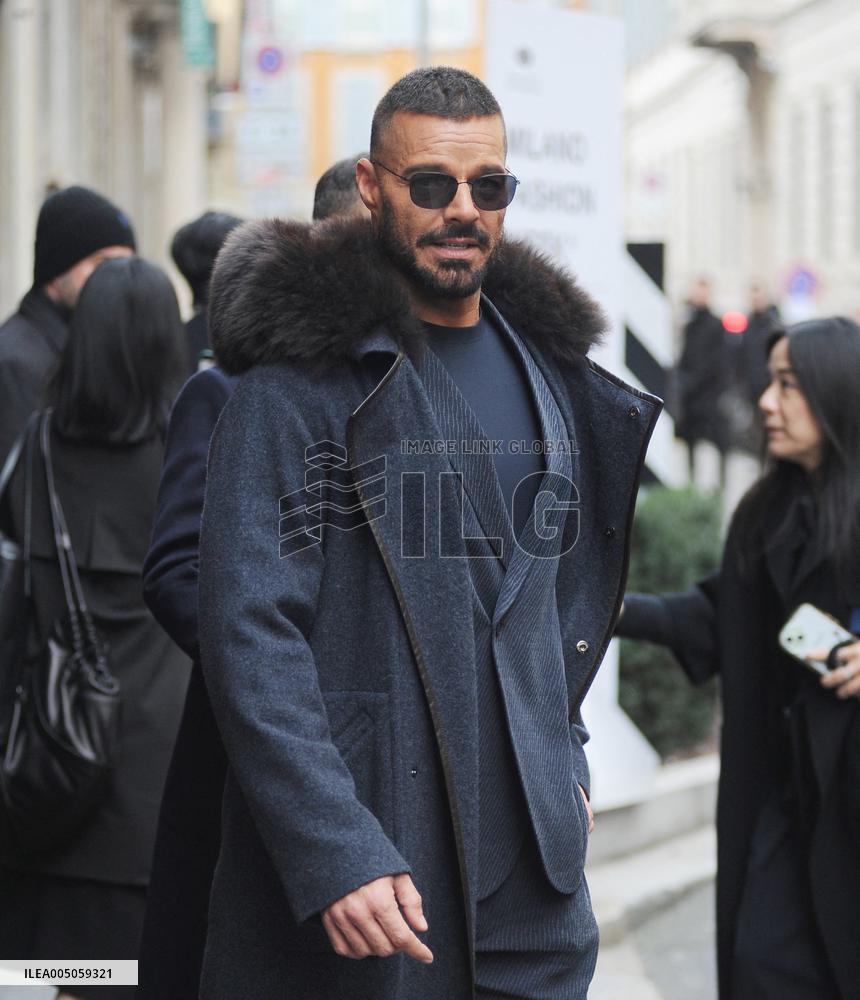 MFW - Ricky Martin Leaves Armani