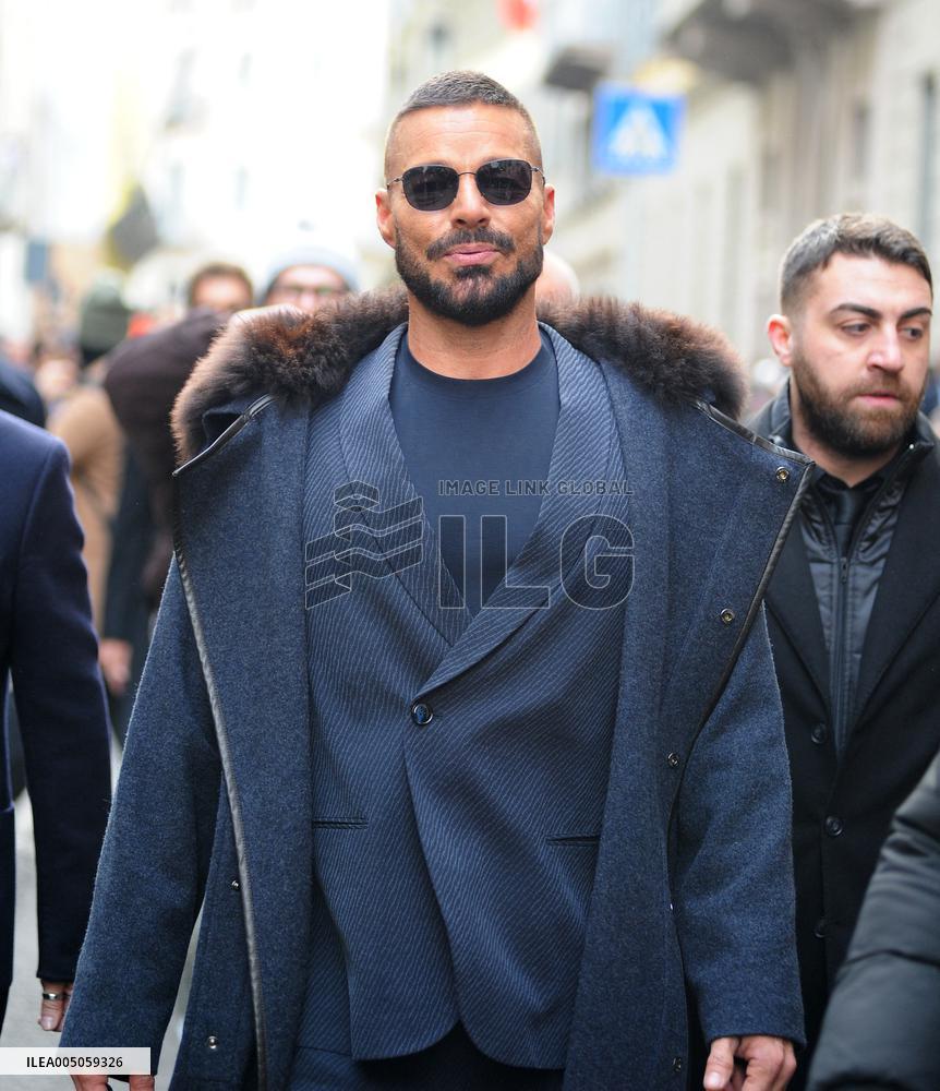 MFW - Ricky Martin Leaves Armani