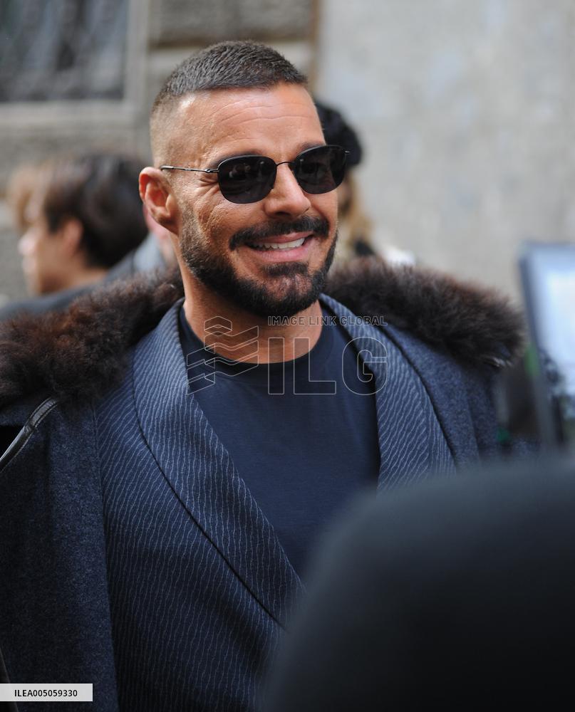 MFW - Ricky Martin Leaves Armani