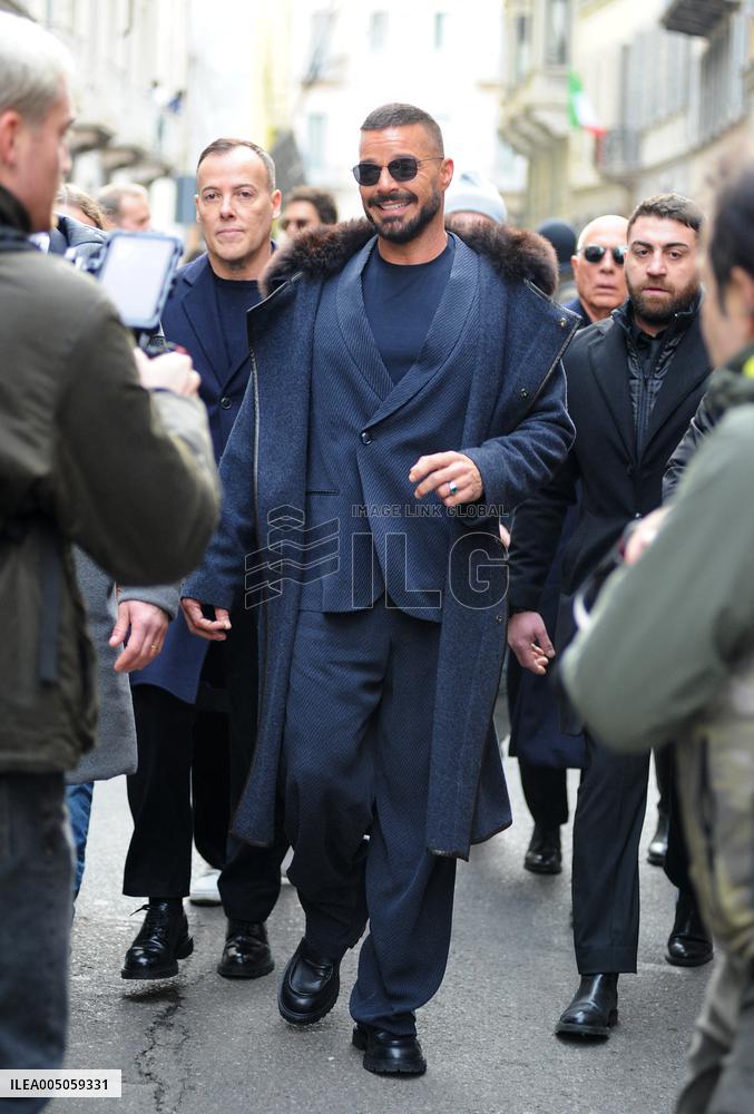 MFW - Ricky Martin Leaves Armani