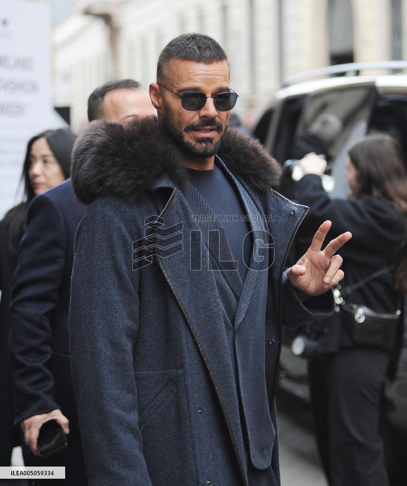 MFW - Ricky Martin Leaves Armani