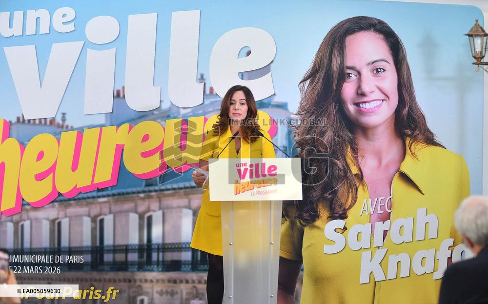 Sarah Knafo Press Conference - Paris