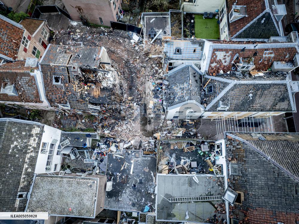 Damage After Explosion and Fire in Utrecht City Center - Netherlands