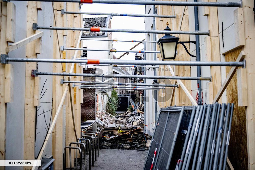 Damage After Explosion and Fire in Utrecht City Center - Netherlands