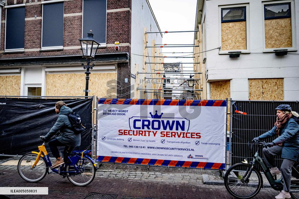 Damage After Explosion and Fire in Utrecht City Center - Netherlands