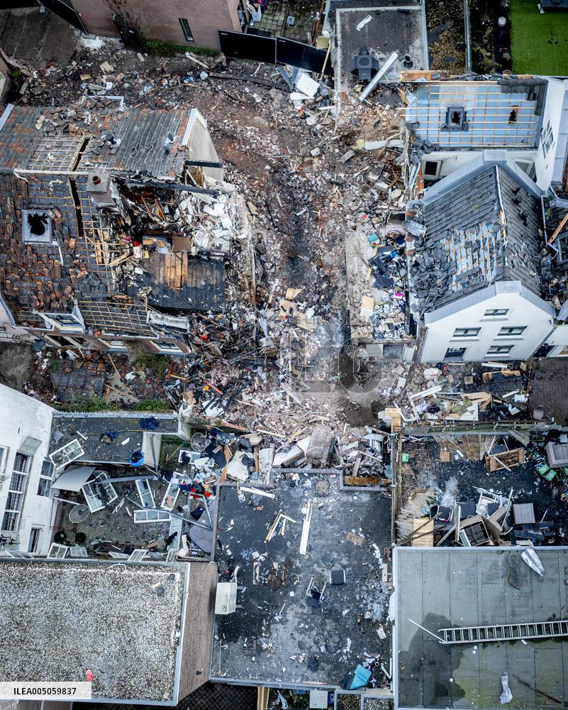 Damage After Explosion and Fire in Utrecht City Center - Netherlands