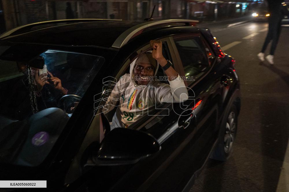Celebration After Senegal's Victory at The African Cup of Nations - Paris