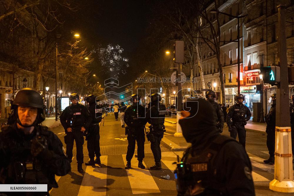 Celebration After Senegal's Victory at The African Cup of Nations - Paris