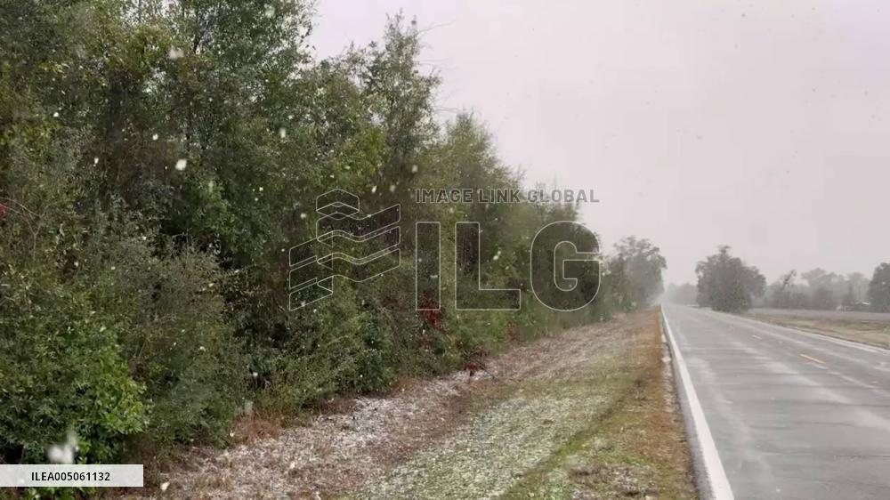 US: Cold Front Brings Rare Snow to Florida Panhandle