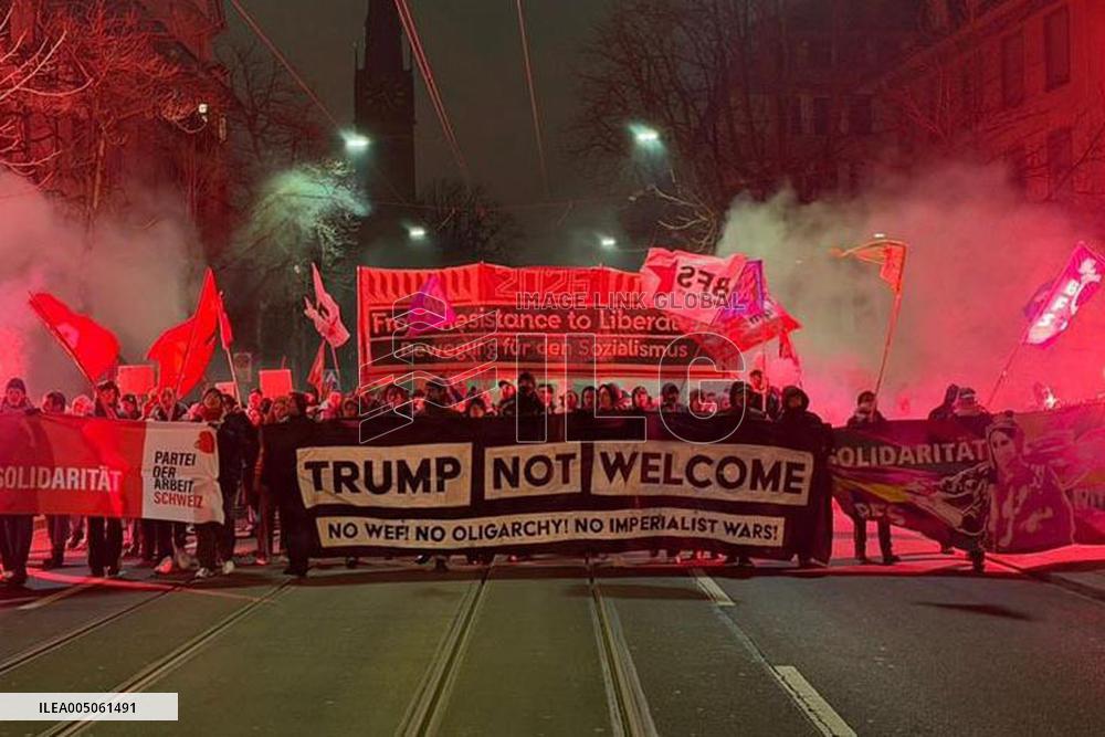 Protest against Davos meeting