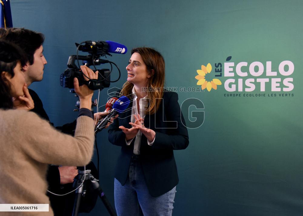 Marine Tondelier Press Conference - Paris